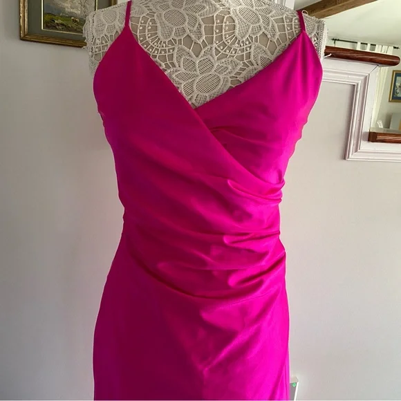 LA SCALA Hot Pink Prom Dress Large - Picture 2 of 7